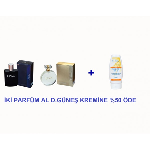 İki Parfüm Al Doğal Güneş Kremine %50 Öde