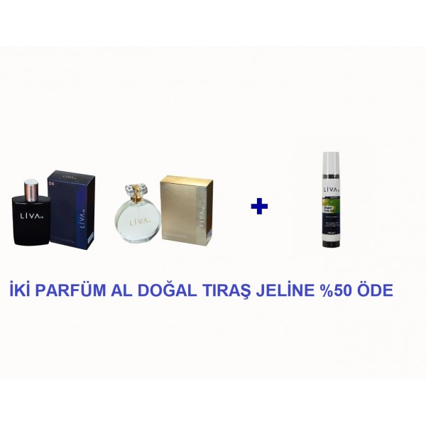 İki Parfüm Al Doğal Tıraş Jeline %50 Öde